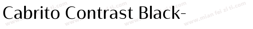 Cabrito Contrast Black字体转换